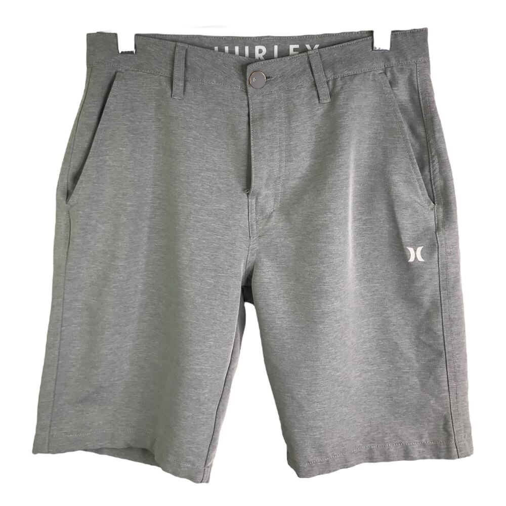 Hurley Walk Shorts Mens Size 30 Heather Gray Flat Front Pockets Stretch